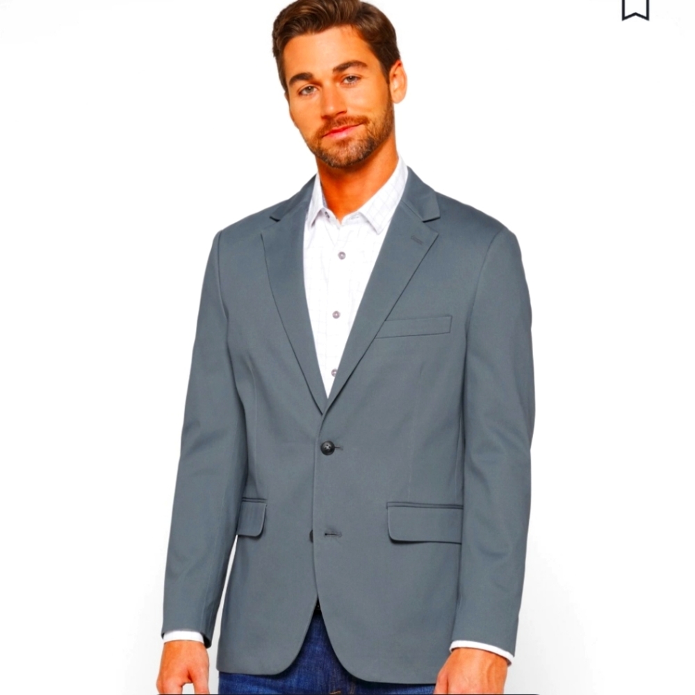 NWT Artefact Refined Stretch Twill Blazer, Grey, Medium Men's